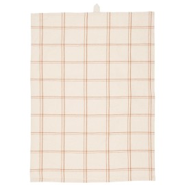 Torchon naturel à carreaux