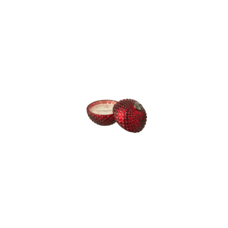Boule bougie parfumée rouge martelé