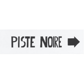 Plaque métal piste noire