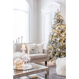 Chandelier verre transparent