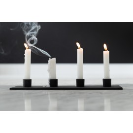 Chandelier de l'avent noir