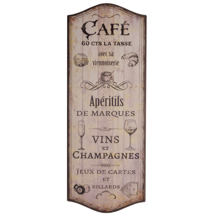 Panneau "café-apéritifs"