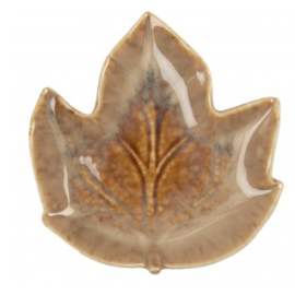 Soucoupe émaillée "feuille...