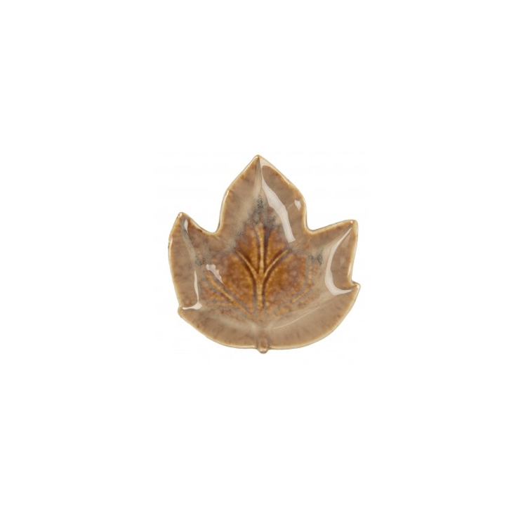 Soucoupe émaillée "feuille d'automne"