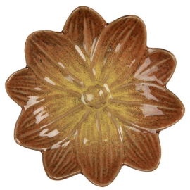 Soucoupe émaillée "fleur"