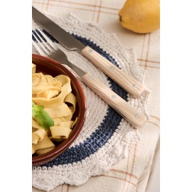 Set de table maille crochet bleu marine