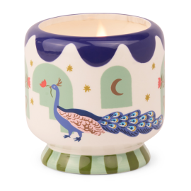 Bougie céramique "Paon"