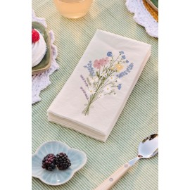 Serviette en papier bouquet de fleurs