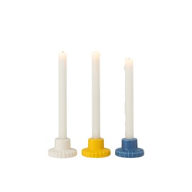 Bougeoir fleur bleu