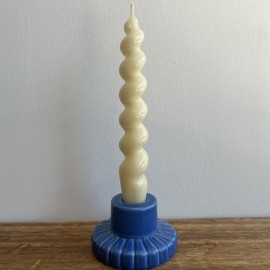 Bougeoir fleur bleu