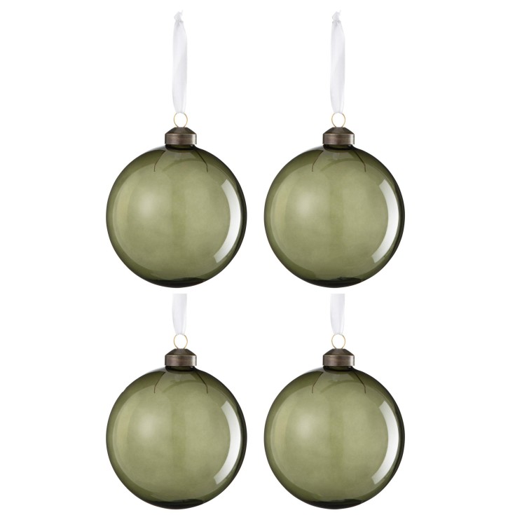 Boule de Noël transparente verte