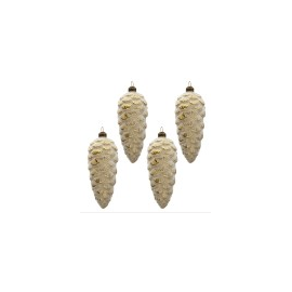 Set 4 boules de Noël pomme...